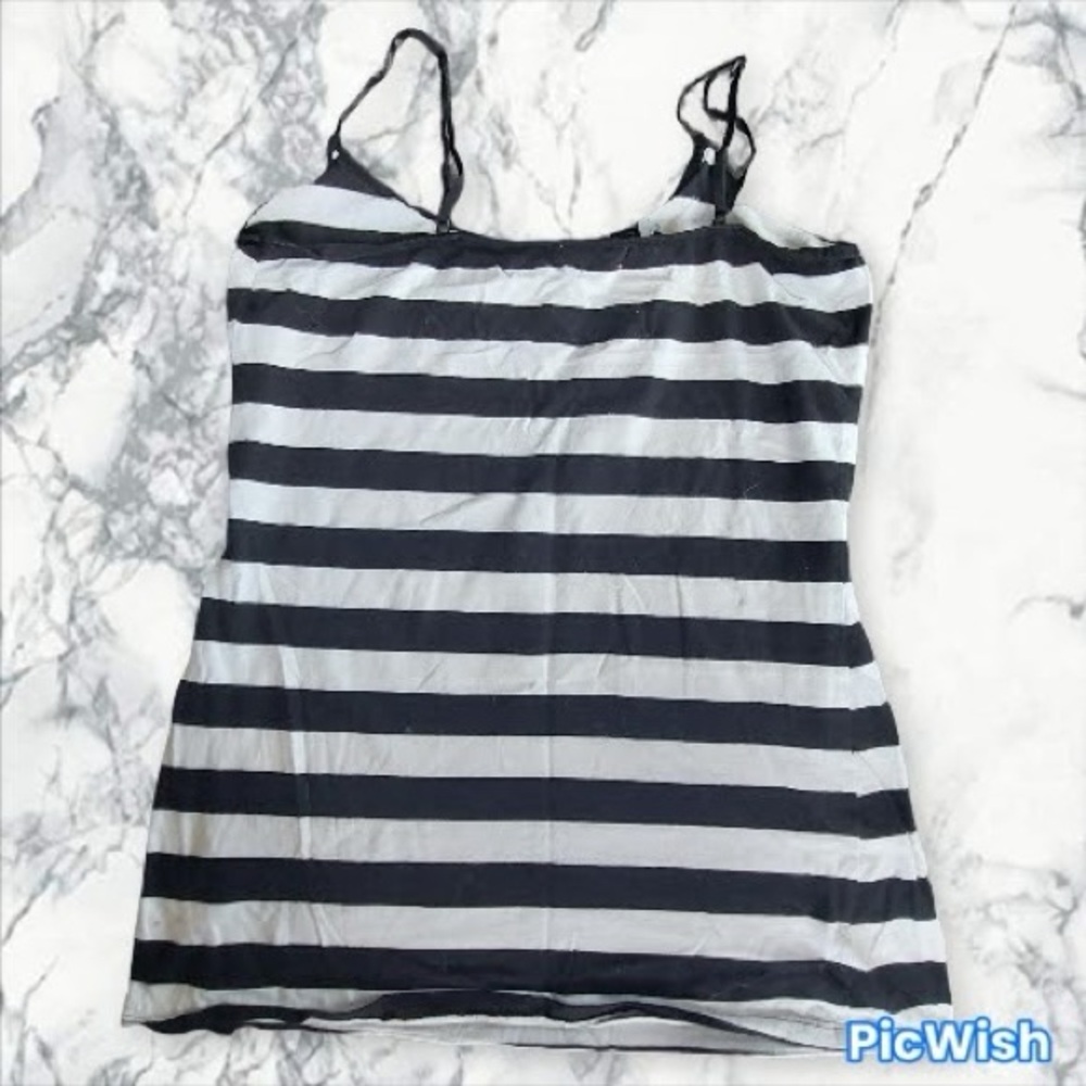 Elegant Striped Camisole in Black and Gray